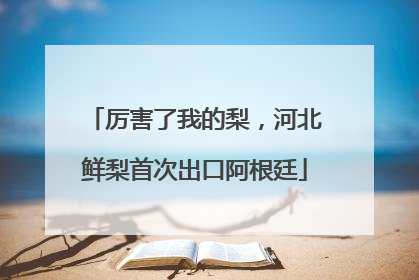 厉害了我的梨，河北鲜梨首次出口阿根廷
