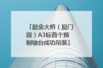 厦金大桥（厦门段）A3标首个预制墩台成功吊装