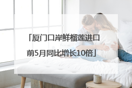 厦门口岸鲜榴莲进口 前5月同比增长10倍