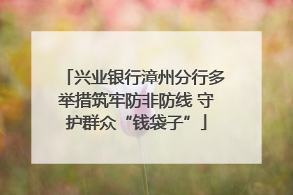 兴业银行漳州分行多举措筑牢防非防线 守护群众“钱袋子”