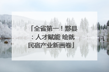 全省第一！黟县：人才赋能 绘就民宿产业新画卷
