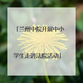 兰州中院开展中小学生走进法院活动