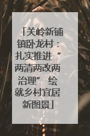 关岭新铺镇卧龙村：扎实推进“两清两改两治理” 绘就乡村宜居新图景