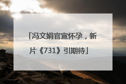 冯文娟官宣怀孕，新片《731》引期待