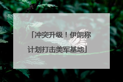 冲突升级！伊朗称计划打击美军基地
