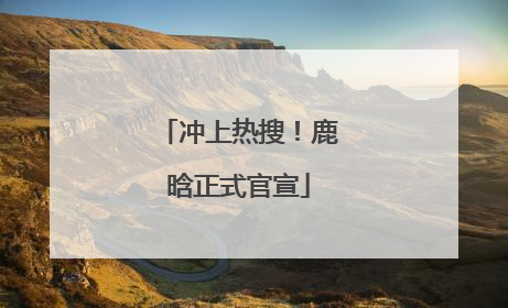 冲上热搜！鹿晗正式官宣