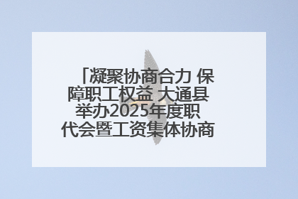 凝聚协商合力 保障职工权益 大通县举办2025年度职代会暨工资集体协商现场观摩交流活动