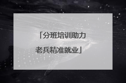 分班培训助力老兵精准就业
