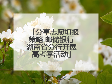 分享志愿填报策略 邮储银行湖南省分行开展高考季活动