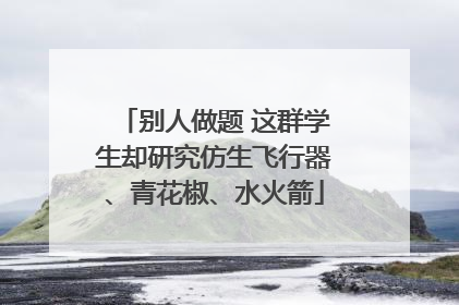 别人做题 这群学生却研究仿生飞行器、青花椒、水火箭