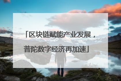 区块链赋能产业发展，普陀数字经济再加速