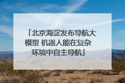 北京海淀发布导航大模型 机器人能在复杂环境中自主导航