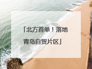北方首单！落地青岛自贸片区