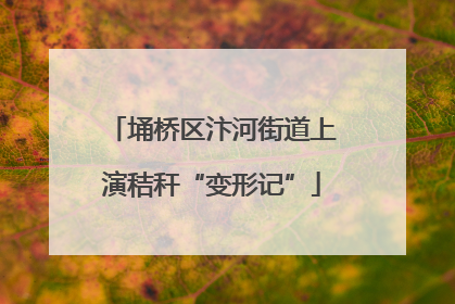 埇桥区汴河街道上演秸秆“变形记”