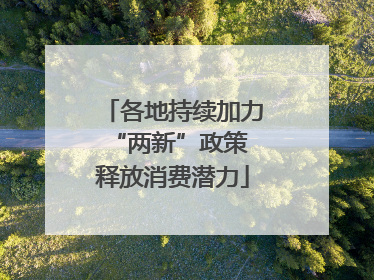 各地持续加力“两新”政策 释放消费潜力