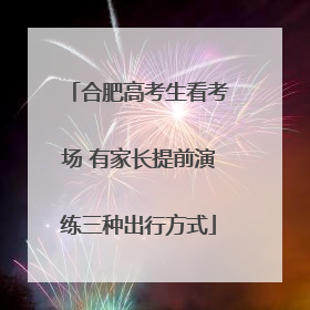 合肥高考生看考场 有家长提前演练三种出行方式