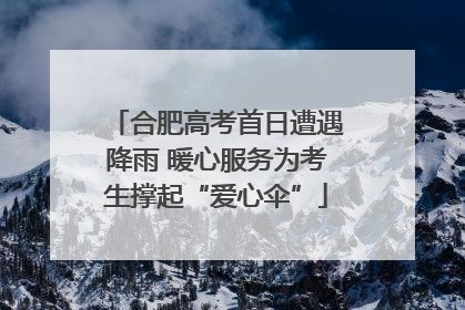 合肥高考首日遭遇降雨 暖心服务为考生撑起“爱心伞”