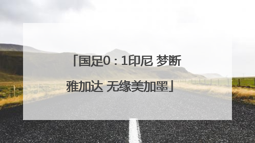 国足0∶1印尼 梦断雅加达 无缘美加墨