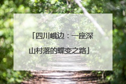 四川峨边：一座深山村落的蝶变之路