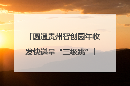 圆通贵州智创园年收发快递量“三级跳”
