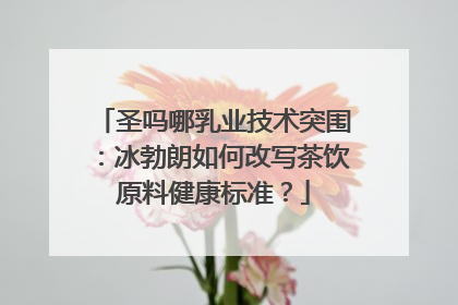 圣吗哪乳业技术突围：冰勃朗如何改写茶饮原料健康标准？
