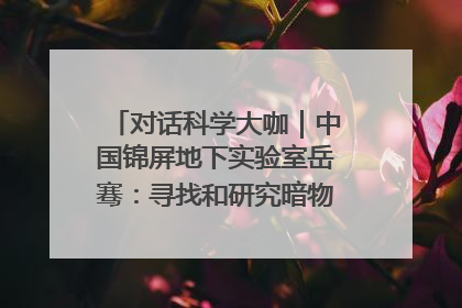 对话科学大咖｜中国锦屏地下实验室岳骞：寻找和研究暗物质，就是要去突破人类的认知边界