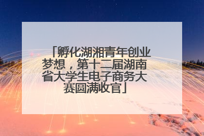孵化湖湘青年创业梦想，第十二届湖南省大学生电子商务大赛圆满收官