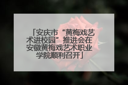 安庆市“黄梅戏艺术进校园”推进会在安徽黄梅戏艺术职业学院顺利召开