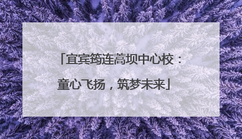 宜宾筠连蒿坝中心校：童心飞扬，筑梦未来