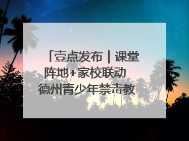 壹点发布｜课堂阵地+家校联动 德州青少年禁毒教育全覆盖