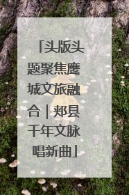 头版头题聚焦鹰城文旅融合｜郏县千年文脉唱新曲