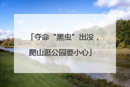 夺命“黑虫”出没，爬山逛公园要小心