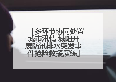 多环节协同处置城市汛情 城阳开展防汛排水突发事件抢险救援演练
