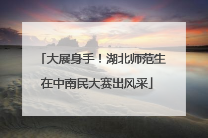大展身手！湖北师范生在中南民大赛出风采