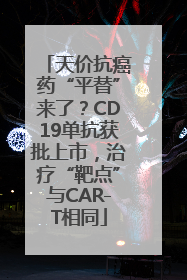 天价抗癌药“平替”来了？CD19单抗获批上市，治疗“靶点”与CAR-T相同