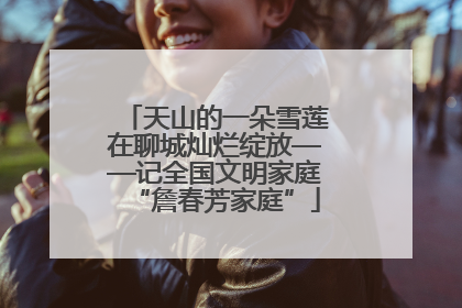 天山的一朵雪莲在聊城灿烂绽放——记全国文明家庭“詹春芳家庭”