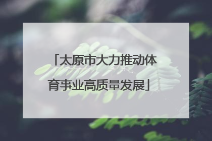 太原市大力推动体育事业高质量发展