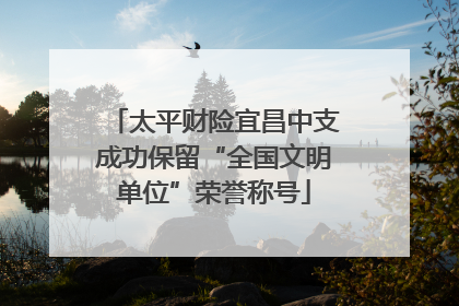 太平财险宜昌中支成功保留“全国文明单位”荣誉称号