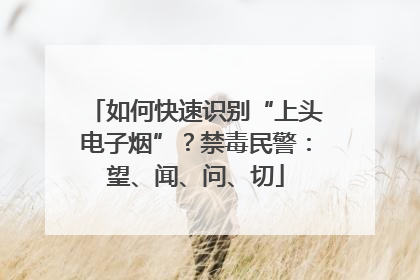 如何快速识别“上头电子烟”？禁毒民警：望、闻、问、切