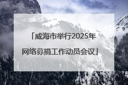 威海市举行2025年网络募捐工作动员会议