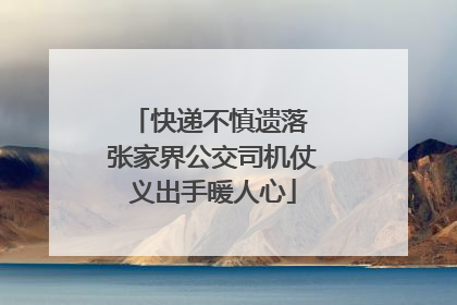 快递不慎遗落 张家界公交司机仗义出手暖人心