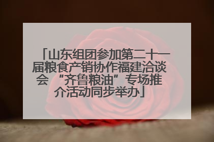 山东组团参加第二十一届粮食产销协作福建洽谈会 “齐鲁粮油”专场推介活动同步举办