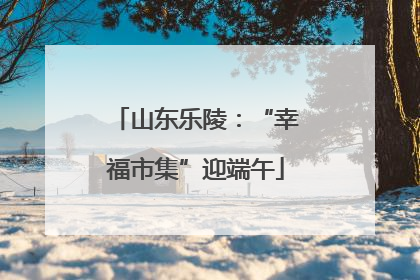 山东乐陵：“幸福市集”迎端午