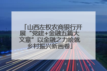 山西左权农商银行开展“党建+金融五篇大文章”以金融之力绘就乡村振兴新画卷