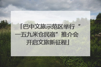 巴中文旅示范区举行“一五九米仓民宿”推介会 开启文旅新征程