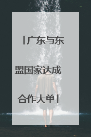 广东与东盟国家达成合作大单