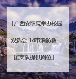 广西安职院举办校园双选会 14市消防救援支队提供岗位