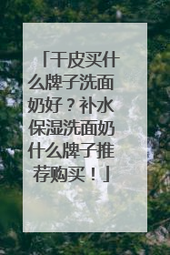 干皮买什么牌子洗面奶好？补水保湿洗面奶什么牌子推荐购买！