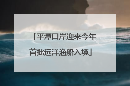 平潭口岸迎来今年首批远洋渔船入境