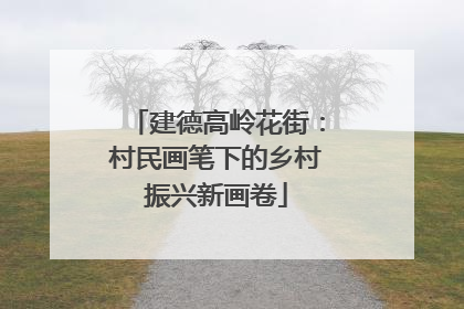 建德高岭花街：村民画笔下的乡村振兴新画卷